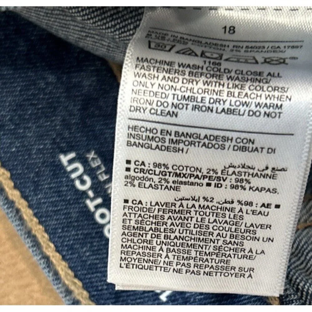 Old Navy Jeans Boys 18 Boot Cut Built in Flex Blue Denim NEW Adjustable Waist